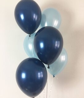 Ballonnentros gevuld met helium: blauw