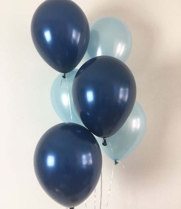 Ballonnentros gevuld met helium: blauw