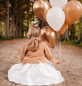 Ballonnentros gevuld met helium: goud - latte - wit