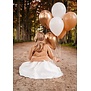 Ballonnentros gevuld met helium: goud - latte - wit