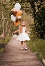 Ballonnentros gevuld met helium: goud - latte - wit