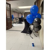 Ballonnentros gevuld met helium: zwart - blauw