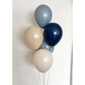 Ballonnentros gevuld met helium: Beige - Dusk blauw - Navy blauw