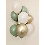 Ballonnentros gevuld met helium: Beige - Goud - Olijfgroen