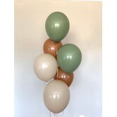 Ballonnentros gevuld met heluim: Olijfgroen - Beige - Koffie