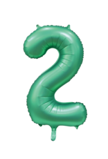 Cijferballon XXL | 2 satijn groen
