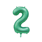 Cijferballon XXL | 2 satijn groen