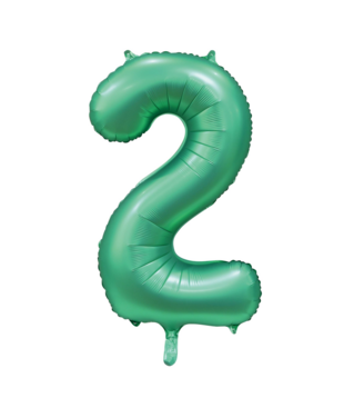 Cijferballon XXL | 2 satijn groen