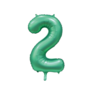 Cijferballon XXL | 2 satijn groen