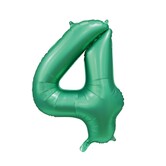 Cijferballon XXL | 4 Satijn groen