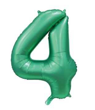 Cijferballon XXL | 4 Satijn groen