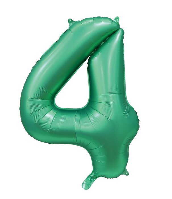Cijferballon XXL | 4 Satijn groen