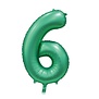 Cijferballon XXL | 6 Satijn groen