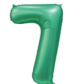 Cijferballon XXL | 7 Satijn groen