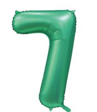 Cijferballon XXL | 7 Satijn groen