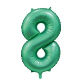 Cijferballon XXL | 8 Satijn groen