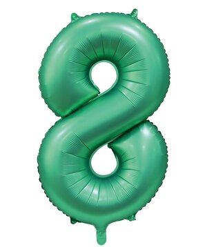 Cijferballon XXL | 8 Satijn groen