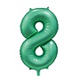 Cijferballon XXL | 8 Satijn groen