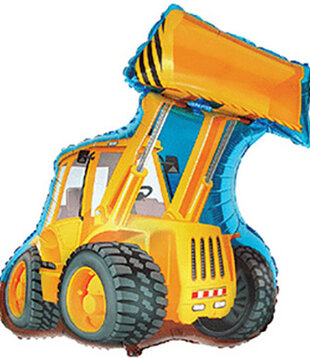 Folieballon gele kraan 80 cm