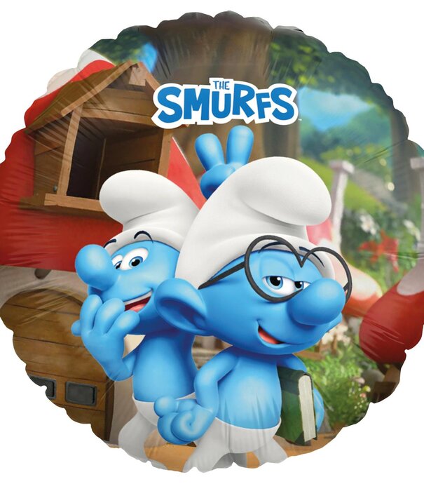 Folieballon Brillsmurf en lolsmurf