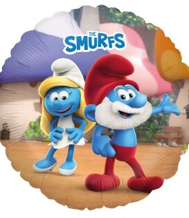 Folieballon grote smurf & smurfin