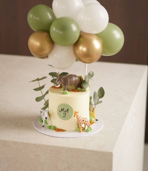Mini ballonnenboog taarttopper (kies je eigen kleur)