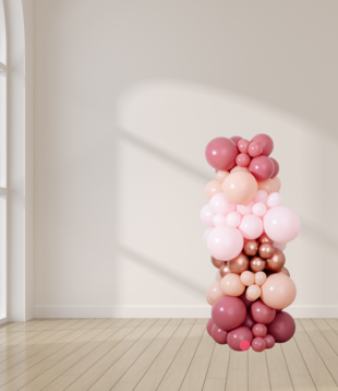 Organische ballonnenpilaar Rose