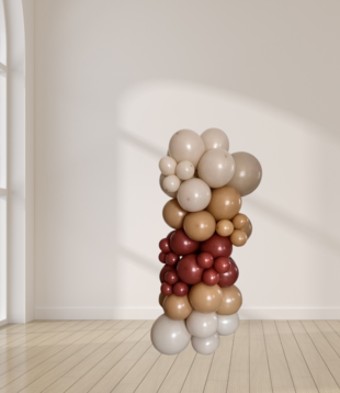 Organisch ballonnenpilaar Beige - bruin