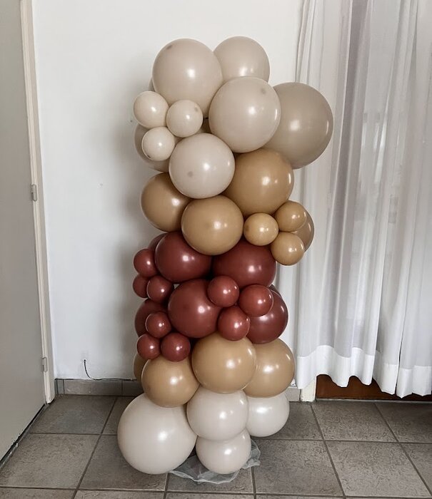 Organisch ballonnenpilaar Beige - bruin