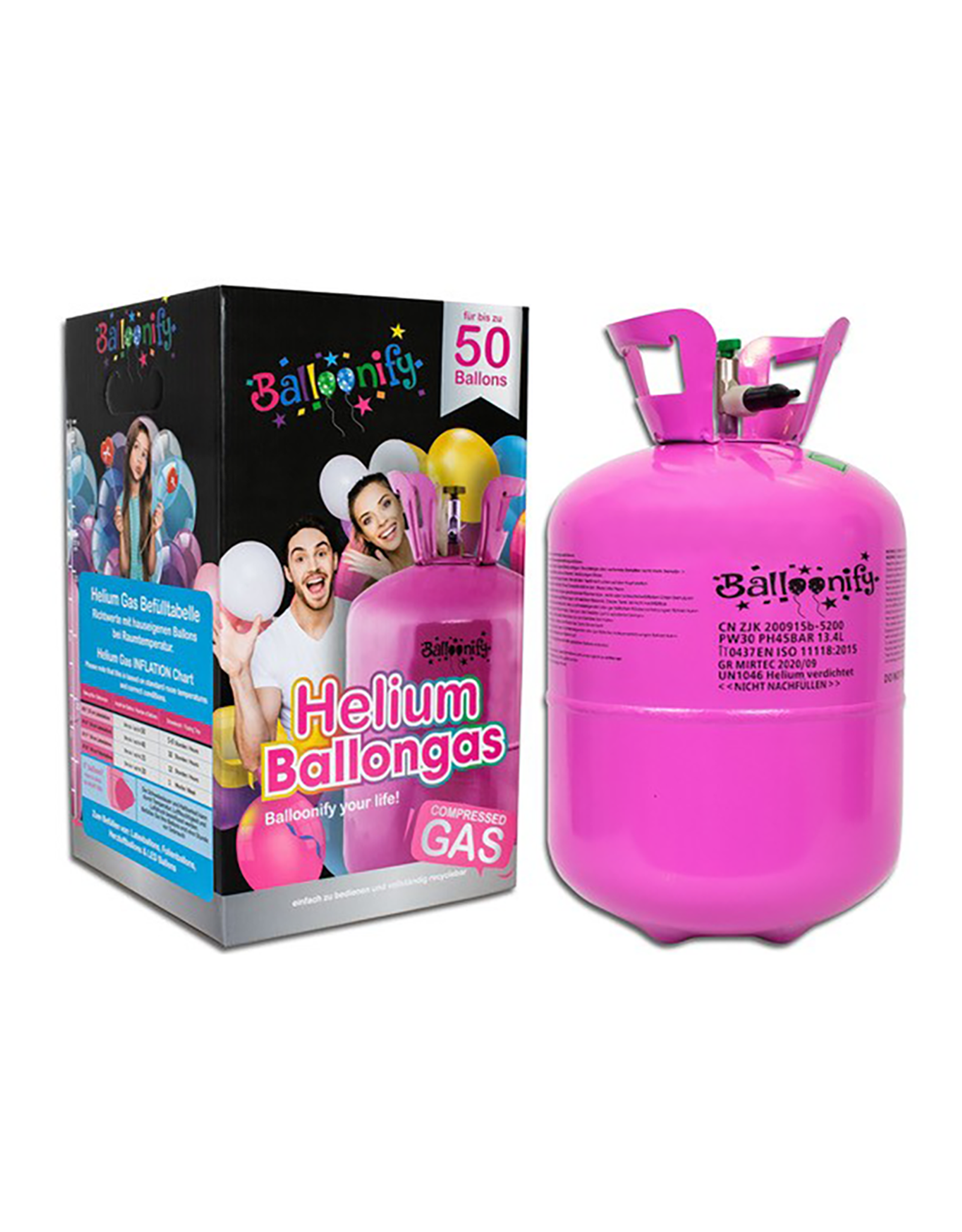 Helium tank 50 ballonnen