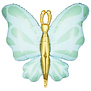 Folieballon vlinder - mint - 102 cm