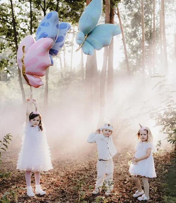 Folieballon vlinder - mint - 102 cm