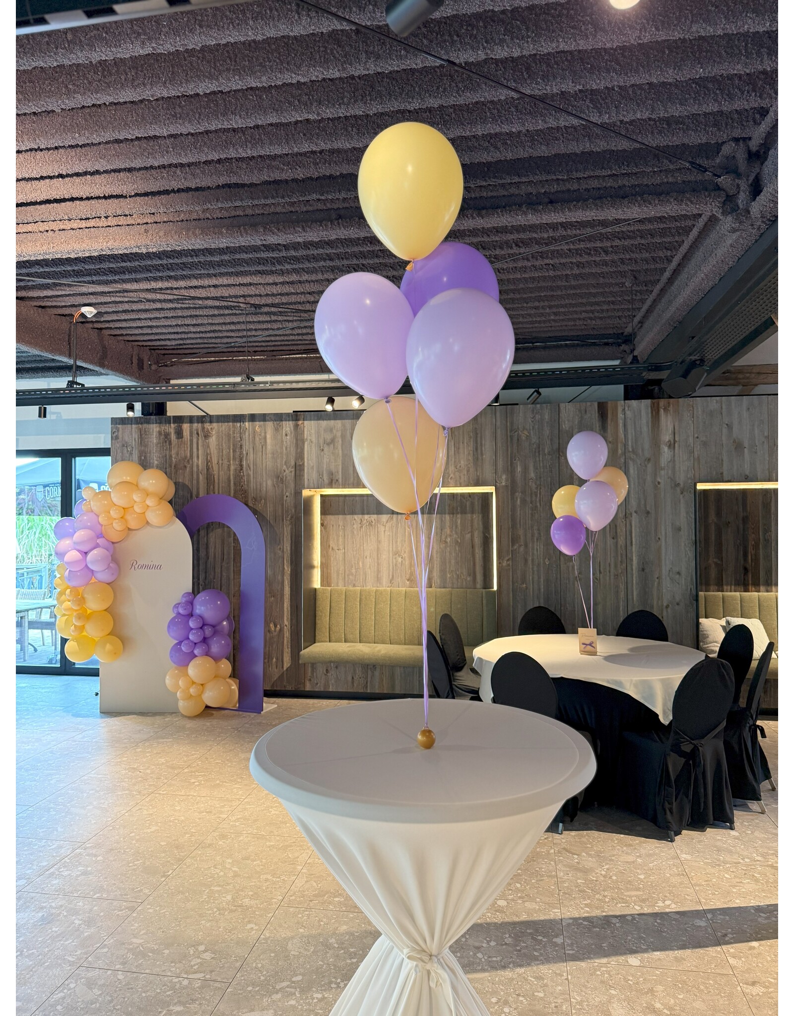 Ballonnentros gevuld met helium lila - paars - peach