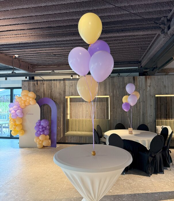 Ballonnentros gevuld met helium lila - paars - peach