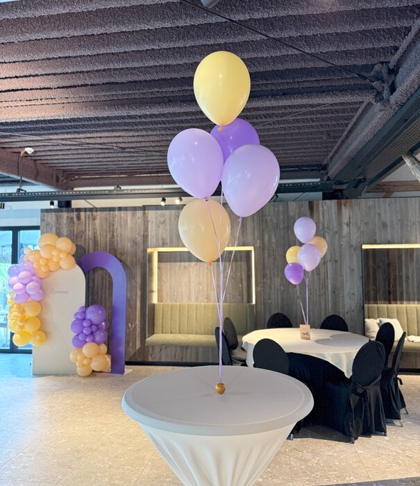 Ballonnentros gevuld met helium lila - paars - peach