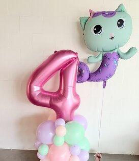 Heliumballon gevuld Gabby's poppenhuis | Meerminkat