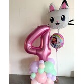 Ballonnentoren pastel | Cijfer roze