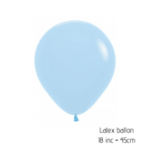 2x XL ballon 45 cm | pastel blauw