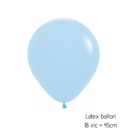 2x XL ballon 45 cm | pastel blauw