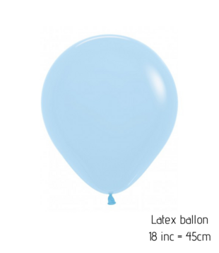 2x XL ballon 45 cm | pastel blauw