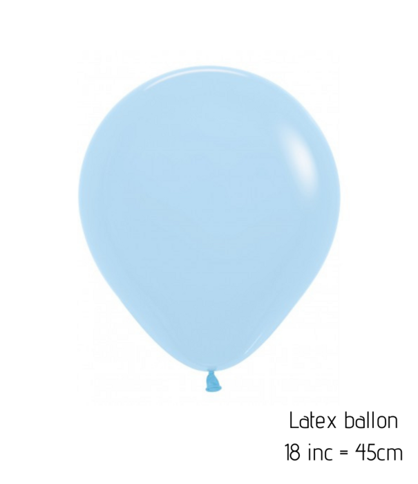2x XL ballon 45 cm | pastel blauw