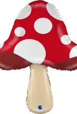 Paddenstoel wit - rood