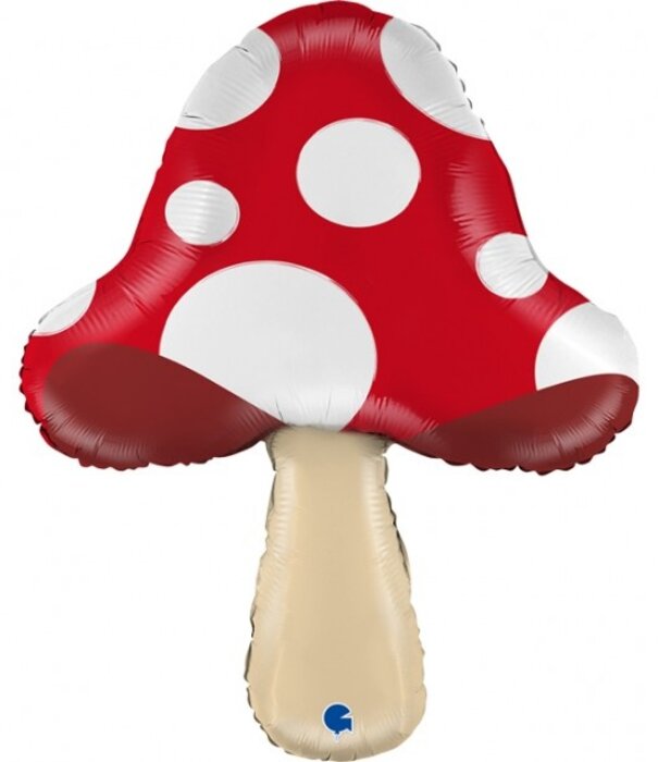 Paddenstoel wit - rood