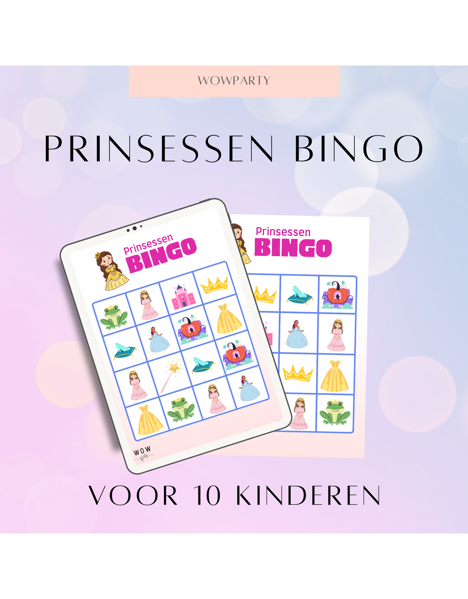 wowparty Prinsessen bingo