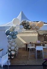 Ballonnenslinger | Blauw - wit - zilver