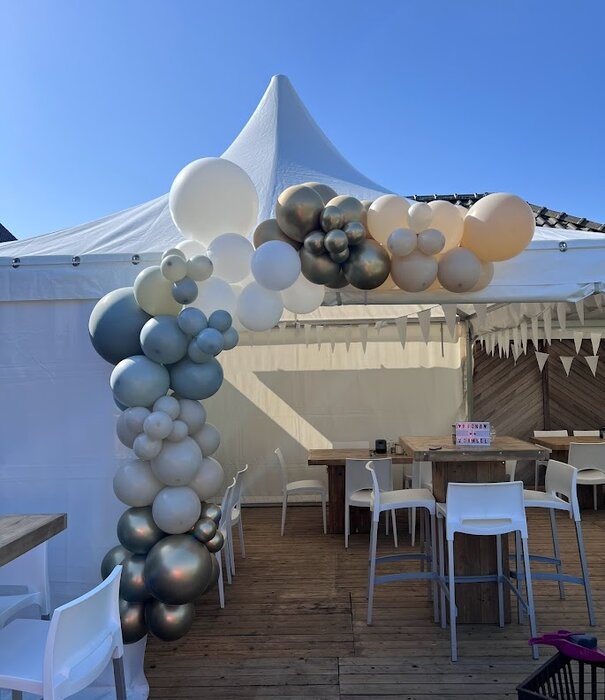 Ballonnenslinger | Blauw - wit - zilver