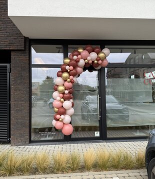 Ballonnenslinger | Roze - Bordeaux - goud