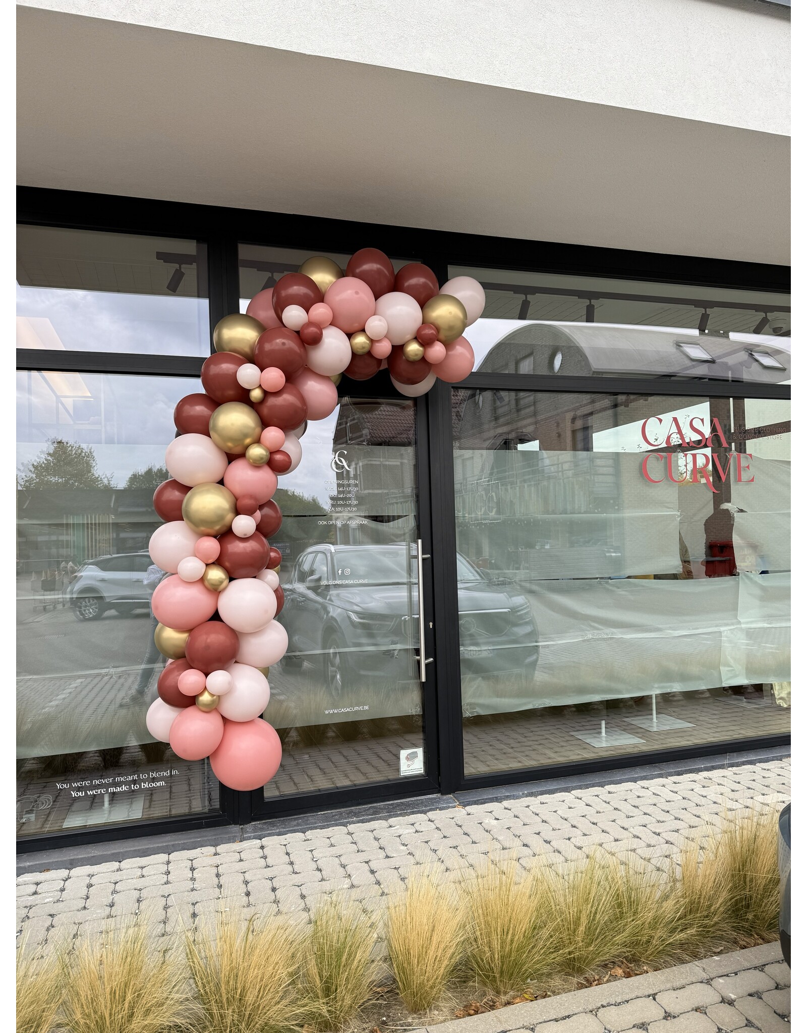 Ballonnenslinger | Roze - Bordeaux - goud