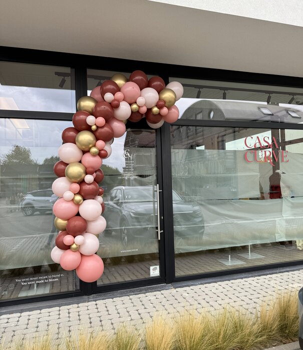 Ballonnenslinger | Roze - Bordeaux - goud
