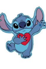 stitch folieballon met hartje / 80 cm